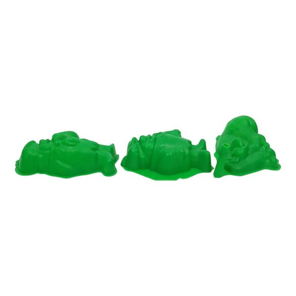 Vintage Flintstones Gelatin Cake Molds Fred Barney Rubble Dino Plastic Green - Picture 8 of 10